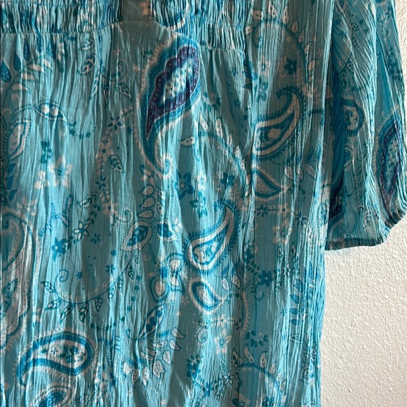 Como Vintage Teal Paisley Blouse - Picture 4 of 5